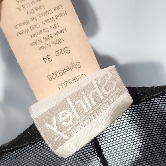 Vintage 80's 90's SHIRLEY Black Lace Sheer Corset Top 34 - Picture 5 of 5